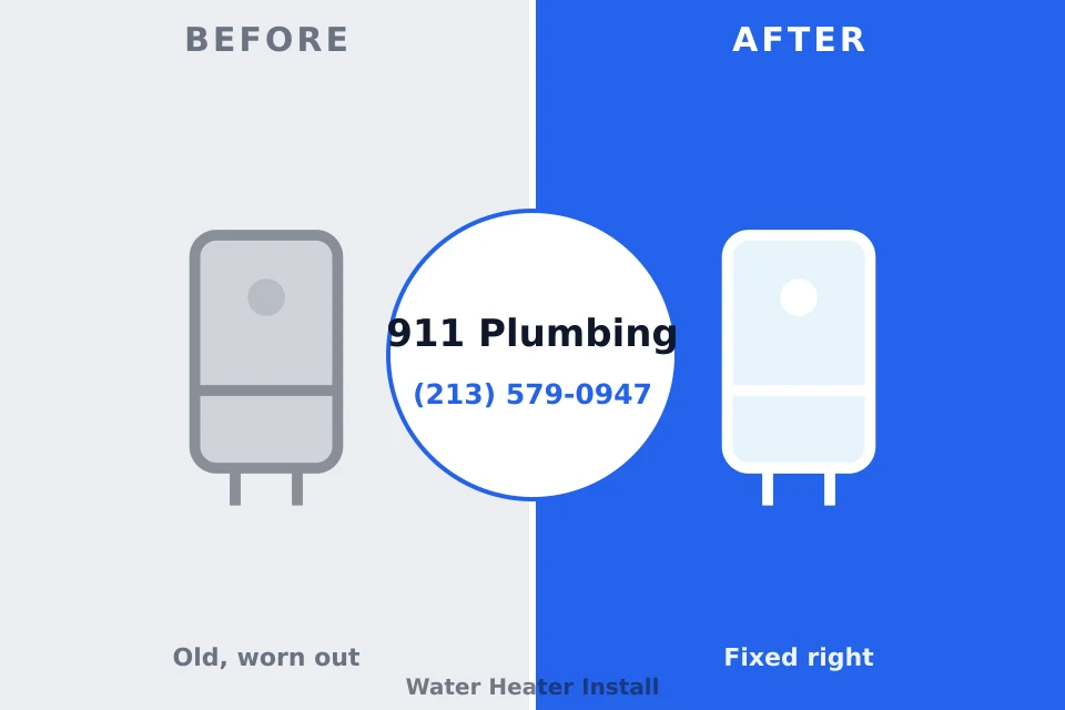 Before and after: plumbing company Edgemoor, DE